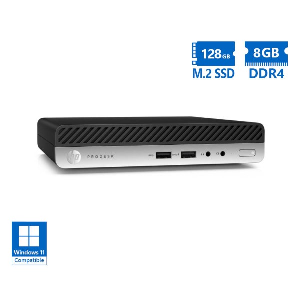 HP ProDesk 400G4 DM i3-8100T/8GB DDR4/128GB M.2 SSD/No ODD/Grade A Refurbished PC HP ProDesk 400G4 DM i3-8100T/8GB DDR4/128GB M.2 SSD/No ODD/Grade A Refurbished PC