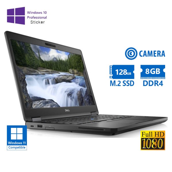Dell (A-) Latitude 5490 i5-8250U/14``FHD/8GB DDR4/128GB M.2 SSD/No ODD/Camera/10P Grade A- Refurbish Dell (A-) Latitude 5490 i5-8250U/14``FHD/8GB DDR4/128GB M.2 SSD/No ODD/Camera/10P Grade A- Refurbish