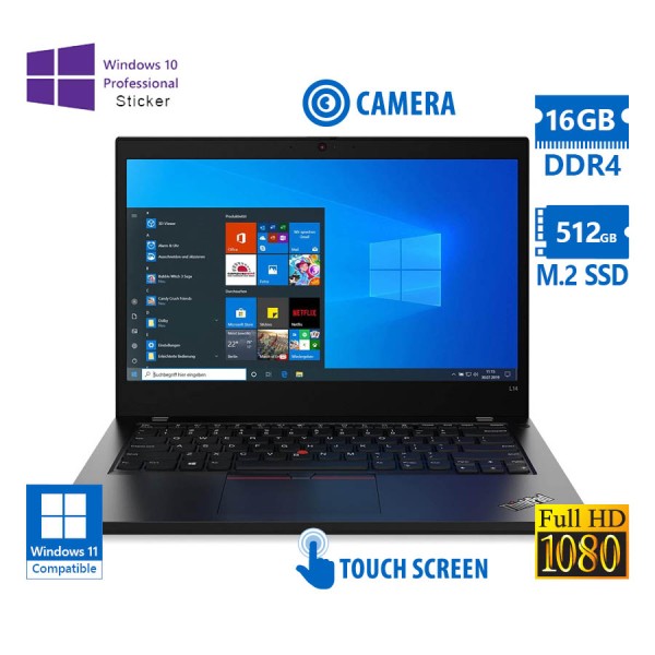 Lenovo (A-) ThinkPad T14 Gen 1 i7-10610U/14``FHD Touchscreen/16GB DDR4/512GB M.2 SSD/No ODD/Camera/1 Lenovo (A-) ThinkPad T14 Gen 1 i7-10610U/14``FHD Touchscreen/16GB DDR4/512GB M.2 SSD/No ODD/Camera/1
