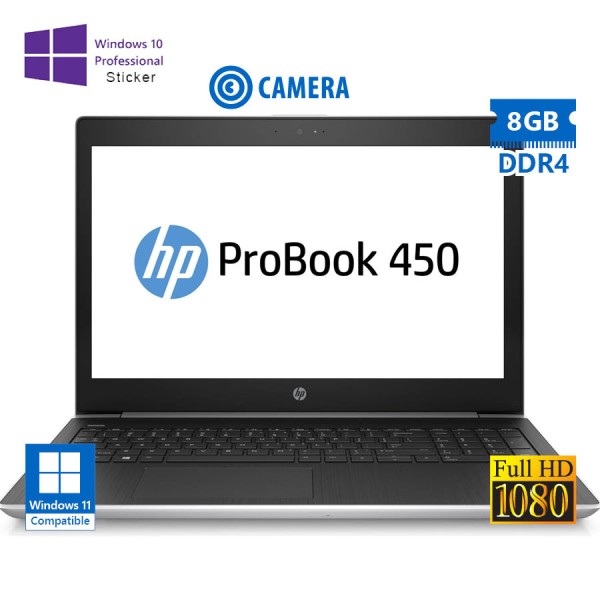 HP (B) ProBook 450 G5 i5-8250U/15.6”FHD/8GB DDR4/500GB/No ODD/Camera/10P Grade B Refurbished Laptop HP (B) ProBook 450 G5 i5-8250U/15.6”FHD/8GB DDR4/500GB/No ODD/Camera/10P Grade B Refurbished Laptop