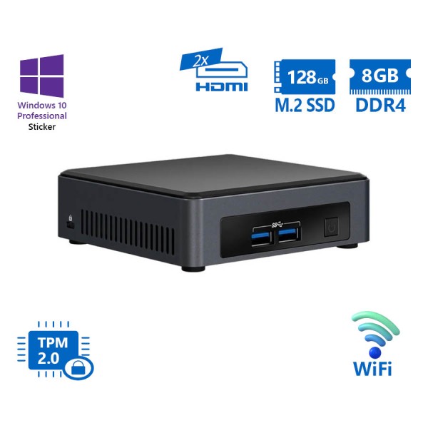 Intel NUC7i5DNKE Tiny WiFi i5-7300U/8GB DDR4/128GB M.2 SSD/No ODD/10P Grade A Refurbished PC Intel NUC7i5DNKE Tiny WiFi i5-7300U/8GB DDR4/128GB M.2 SSD/No ODD/10P Grade A Refurbished PC