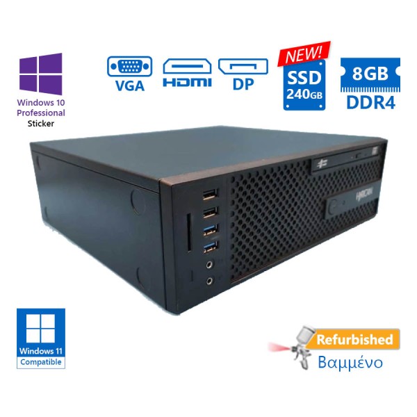 OEM Hyrican B560 DS3H SFF i5-10500/8GB DDR4/240GB SSD New/No ODD/10P Grade A+ Refurbished PC