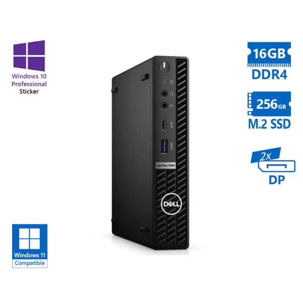Dell Optiplex 5080 DM i5-10600T/16GB DDR4/256GB M.2 SSD/No ODD/10P Grade A Refurbished PC Dell Optiplex 5080 DM i5-10600T/16GB DDR4/256GB M.2 SSD/No ODD/10P Grade A Refurbished PC