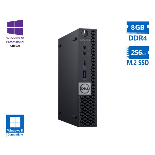 Dell Optiplex 7070 DM i7-9700/8GB DDR4/256GB M.2 SSD/No ODD/10P Grade A Refurbished PC