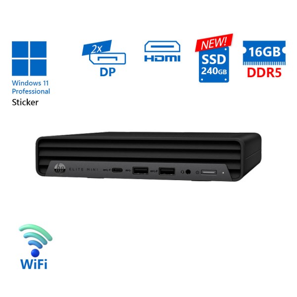HP EliteDesk 800 G9 DM WiFi i7-12700/16GB DDR5/240GB SSD New/No ODD/11P Grade A Refurbished PC