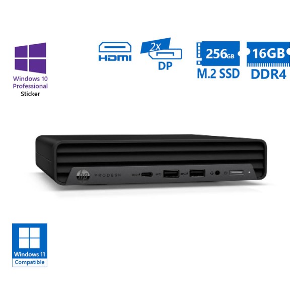 HP ProDesk 400G6 DM i3-10100T/16GB DDR4/256GB M.2 SSD/No ODD/10P Grade A Refurbished PC HP ProDesk 400G6 DM i3-10100T/16GB DDR4/256GB M.2 SSD/No ODD/10P Grade A Refurbished PC