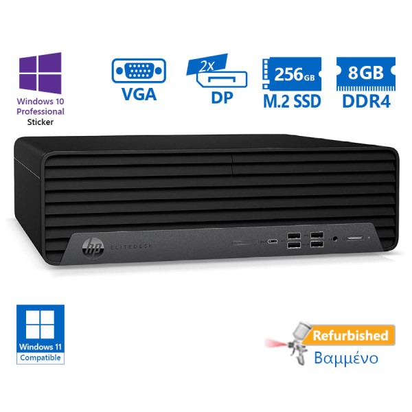 HP EliteDesk 800G6 SFF i5-10500/8GB DDR4/256GB M.2 SSD/DVD/10P Grade A Refurbished PC