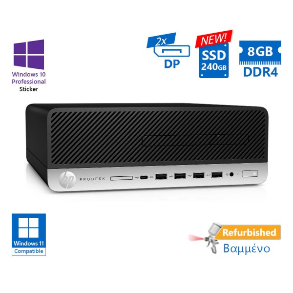 HP 600G5 SFF i7-9700/8GB DDR4/240GB SSD New/DVD/10P Grade A+ Refurbished PC HP 600G5 SFF i7-9700/8GB DDR4/240GB SSD New/DVD/10P Grade A+ Refurbished PC
