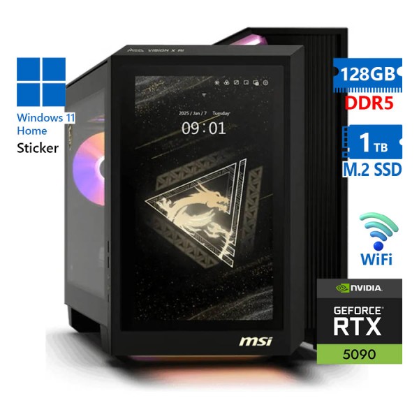 MSI Gaming MEG Vision X AI 2ND Tower WiFi Ultra 9 285K/128GB DDR5/1TB M.2 SSD/Nvidia GeForce RTX5090