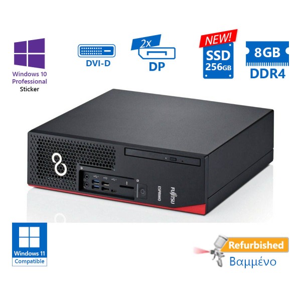 Fujitsu D738 SFF i5-8400/8GB DDR4/256GB SSD New/No ODD/10P Grade A+ Refurbished PC Fujitsu D738 SFF i5-8400/8GB DDR4/256GB SSD New/No ODD/10P Grade A+ Refurbished PC