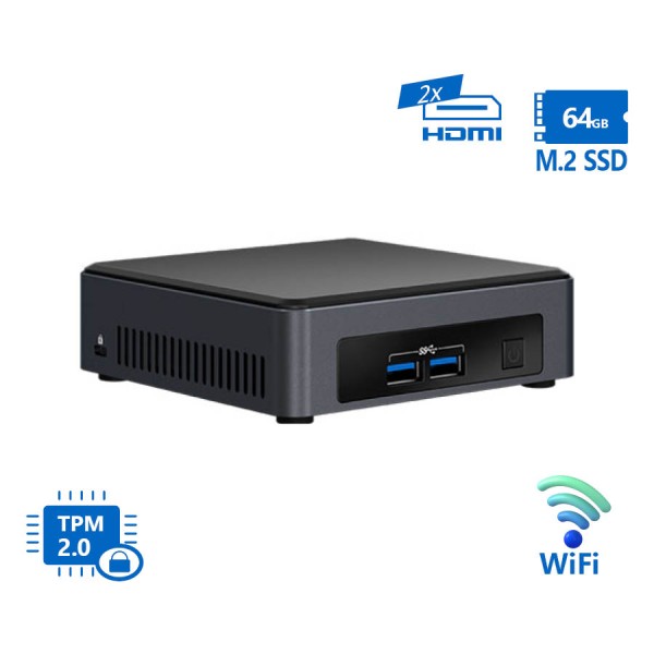 Intel NUC7I3DNKE NUC WiFi i3-7100U/4GB DDR4/64GB M.2 SSD/No ODD/Grade A Refurbished PC