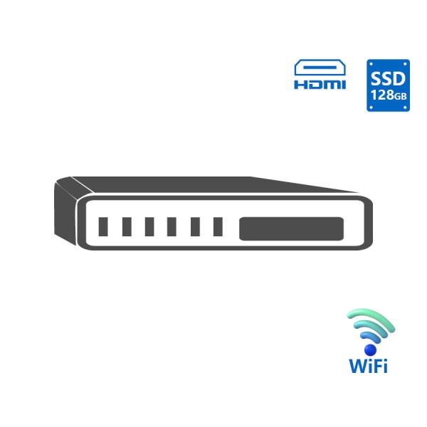 OEM Tiny WiFi Celeron N2830/4GB DDR3/128GB SSD/No ODD/8H Grade A Refurbished PC