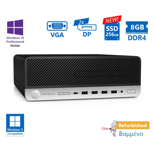 HP 600G4 SFF i5-8400/8GB DDR4/256GB SSD New/DVD/10P Grade A+ Refurbished PC HP 600G4 SFF i5-8400/8GB DDR4/256GB SSD New/DVD/10P Grade A+ Refurbished PC