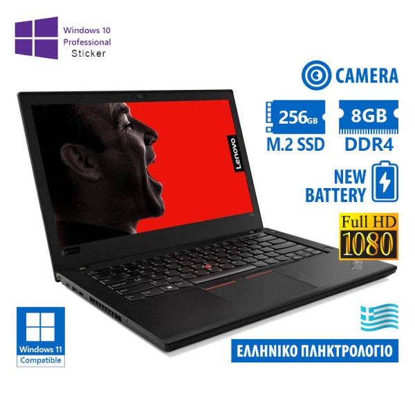 Lenovo ThinkPad T480 i5-8350U/14``FHD/8GB DDR4/256GB M.2 SSD/No ODD/Camera/New Baterry/10P Grade A R Lenovo ThinkPad T480 i5-8350U/14``FHD/8GB DDR4/256GB M.2 SSD/No ODD/Camera/New Baterry/10P Grade A R