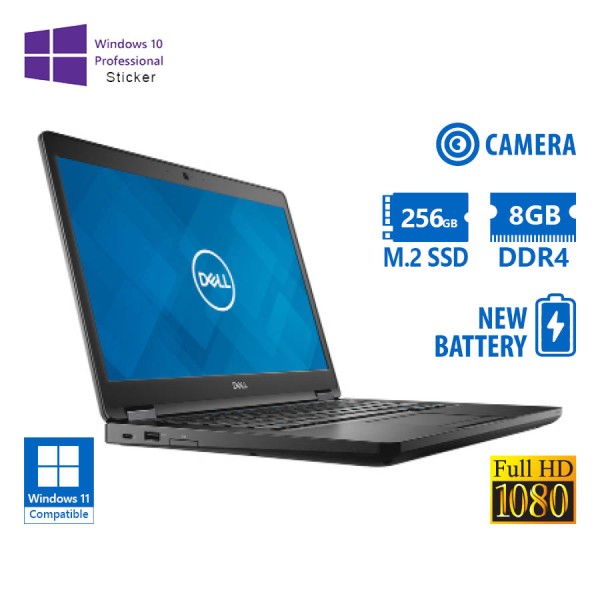 Dell Latitude 5490 i7-8650U/14``FHD/8GB DDR4/256GB M.2 SSD/No ODD/Camera/New Battery/10P Grade A Ref