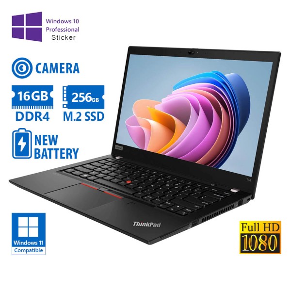 Lenovo ThinkPad T14s Gen 1 i7-10510U/14”FHD/16GB DDR4/256GB M.2 SSD/No ODD/Camera/New Battery/10P Gr
