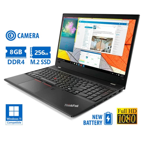 Lenovo (A-) ThinkPad T580 i5-8350U/15.6``FHD/8GB DDR4/256GB M.2 SSD/No ODD/Camera/New Battery/Grade Lenovo (A-) ThinkPad T580 i5-8350U/15.6``FHD/8GB DDR4/256GB M.2 SSD/No ODD/Camera/New Battery/Grade