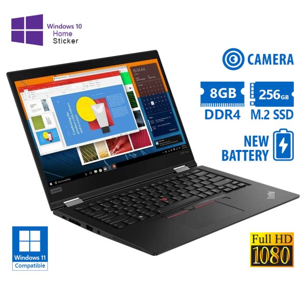 Lenovo (A-) ThinkPad X390 i5-8365U/13.3``FHD/8GB DDR4/256GB M.2 SSD/No ODD/Camera/New Battery/10H Gr