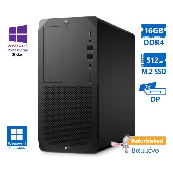 HP Z2 G5 Tower i9-10900/16GB DDR4/512GB M.2 SSD/DVD/10P Grade A+ Workstation Refurbished PC HP Z2 G5 Tower i9-10900/16GB DDR4/512GB M.2 SSD/DVD/10P Grade A+ Workstation Refurbished PC
