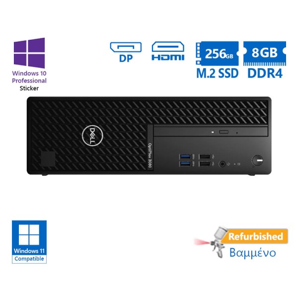 Dell 3080 SFF i5-10500/8GB DDR4/256GB M.2 SSD/No ODD/10P Grade A+ Refurbished PC Dell 3080 SFF i5-10500/8GB DDR4/256GB M.2 SSD/No ODD/10P Grade A+ Refurbished PC