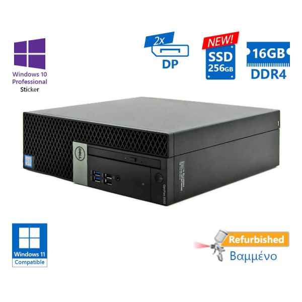 Dell 5060 SFF i5-8500/16GB DDR4/256GB SSD New/DVD/10P Grade A+ Refurbished PC
