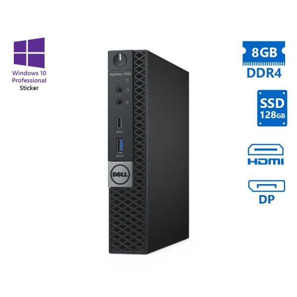 Dell Optiplex 7050 DM i5-6500T/8GB DDR4/128GB SSD/No ODD/10P Grade A Refurbished PC Dell Optiplex 7050 DM i5-6500T/8GB DDR4/128GB SSD/No ODD/10P Grade A Refurbished PC