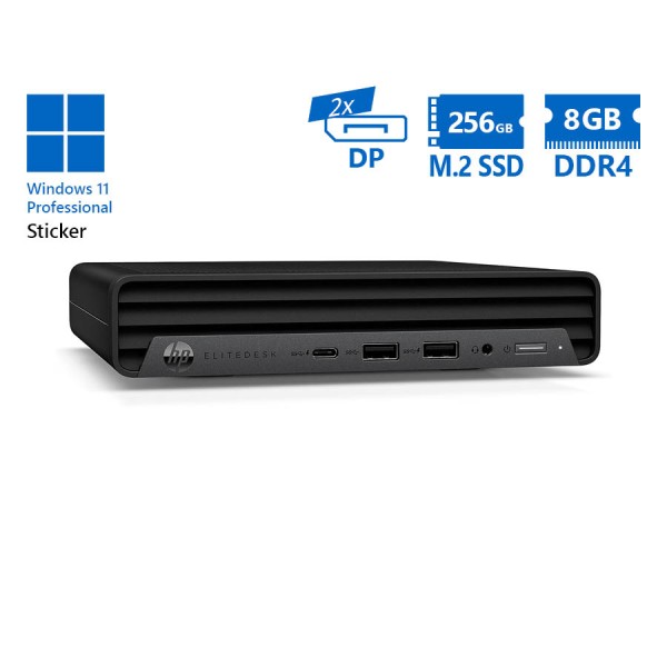 HP EliteDesk 800G6 DM i5-10500/8GB DDR4/256GB M.2 SSD/No ODD/11P Grade A Refurbished PC