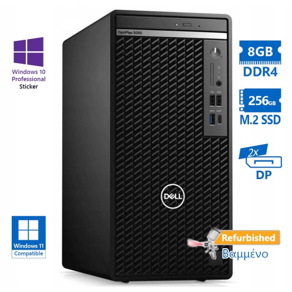 Dell 5090 Tower i5-10505/8GB DDR4/256GB M.2 SSD/No ODD/10P Grade A+ Refurbished PC