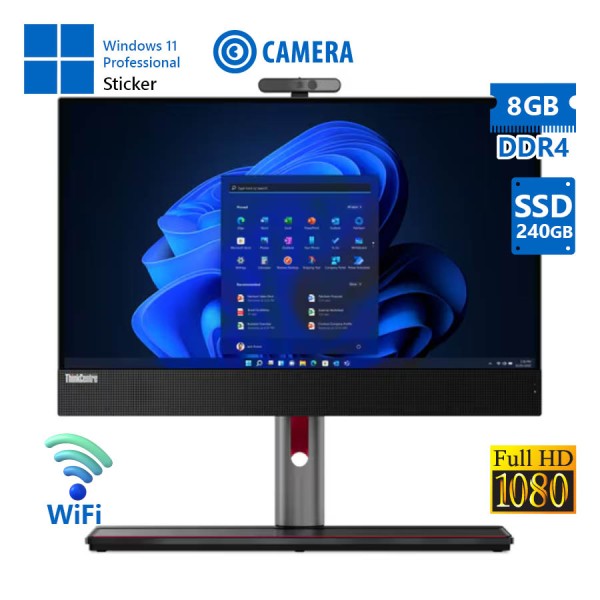 Lenovo (A-) ThinkCentre M70a Gen 3 AIO WiFi w/Monitor 21.5``FHD/i3-12100T/8GB DDR4/240GB SSD/No ODD/