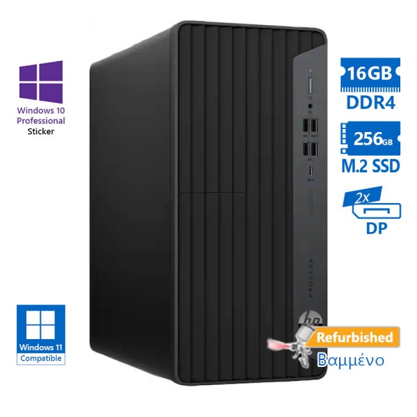 HP 600G6 Tower i5-10500/16GB DDR4/256GB M.2 SSD/DVD/10P Grade A+ Refurbished PC