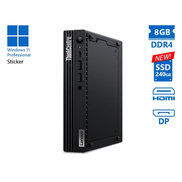 Lenovo ThinkCentre M70q Gen3 Tiny i3-12100T/8GB DDR4/240GB SSD New/No ODD/11P Grade A Refurbished PC
