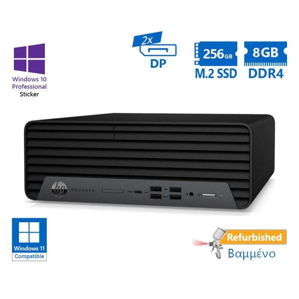 HP 600G6 SFF i5-10500/8GB DDR4/256GB M.2 SSD/No ODD/10P Grade A+ Refurbished PC