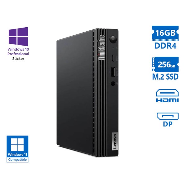 Lenovo ThinkCentre M75q Gen2 Tiny AMD Ryzen 5Pro 4650GE/16GB DDR4/512GB M.2 SSD/No ODD/10P Grade A R