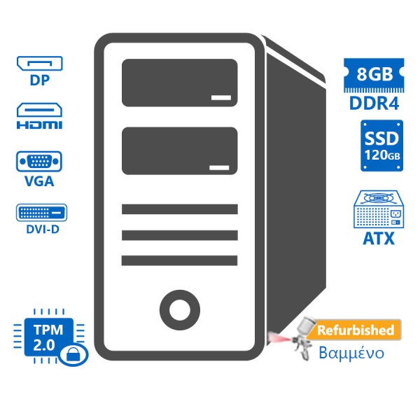 OEM B250 Tower i7-7700/8GB DDR4/120GB SSD/DVD/Grade A+ Workstation Refurbished PC