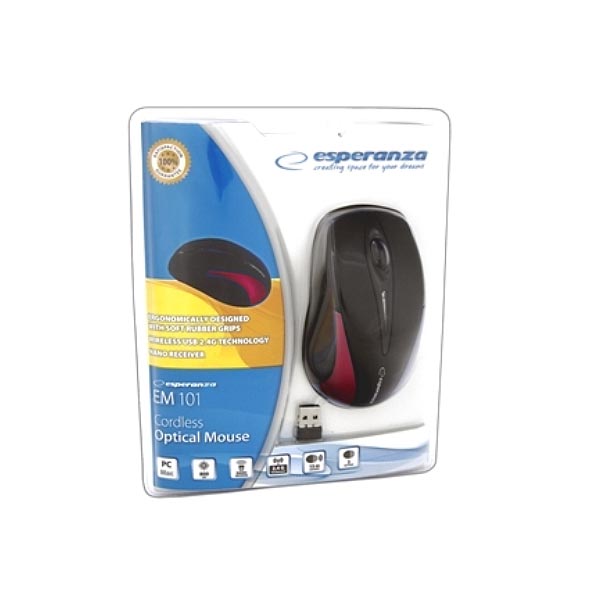 Ασύρματο Ποντίκ Business series 2.4Ghz μαύρο/κόκκινο EM101R