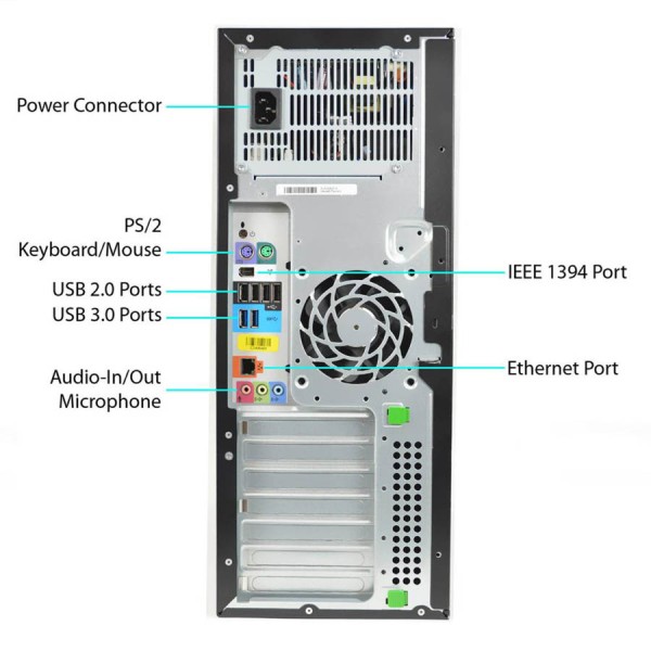 HP Z420 Tower Xeon E5-1650v2(6-Cores)/16GB DDR3/256GB SSD/Nvidia 2GB/DVD/7P Grade A+ Workstation Ref