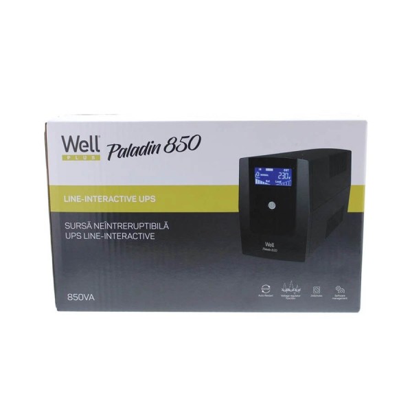 UPS 850VA Well LINE INTERACTIVE w/Display & AVR UPS-LINT-PALADIN850-WL UPS 850VA Well LINE INTERACTIVE w/Display & AVR UPS-LINT-PALADIN850-WL