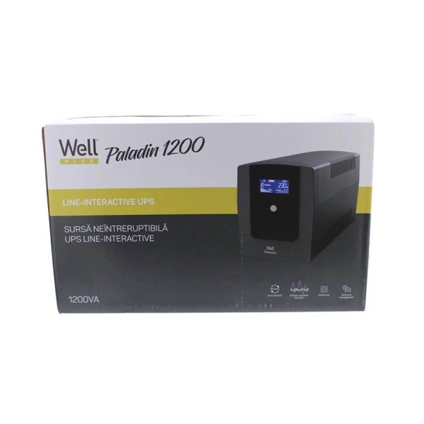 UPS 1200VA Well LINE INTERACTIVE w/Display & AVR UPS-LINT-PALADIN1200-WL UPS 1200VA Well LINE INTERACTIVE w/Display & AVR UPS-LINT-PALADIN1200-WL