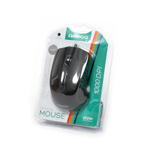 OMEGA Ποντίκι οπτικό μαύρο OM05B
