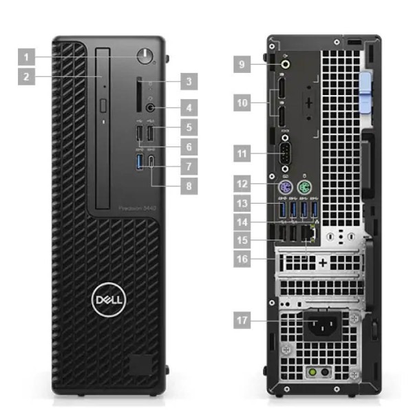 Dell Precision 3440 SFF i7-10700/32GB DDR4/512GB M.2 SSD/No ODD/10P Grade A+ Workstation Refurbished