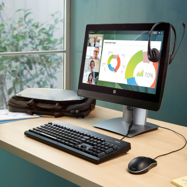 HP ProOne 400G3 AIO WiFi w/Touchscreen 20”/i5-7500T/8GB DDR4/256GB SSD/DVD/Webcam/10P Grade A Refurb